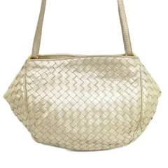 ボッテガヴェネタ BOTTEGA VENETA ヴィンテージ イントレチャート ショルダーバッグ ハンドバッグ シャンパンゴールド系