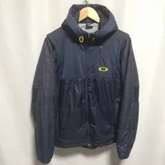 OAKLEY オークリー 2way 中綿 ジャケット L 紺×黒 ゴルフ