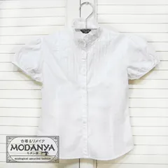 ［hu0474］コムサイズム 白の上品な半袖ブラウス　140A