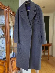 ウール ダーク グレー ロングコート
