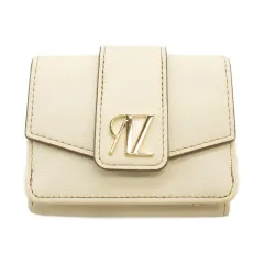 アズールバイマウジー AZUL by moussy AZモチーフ ミニウォレット 三つ折り財布 フェイクレザー アイボリー ■FF