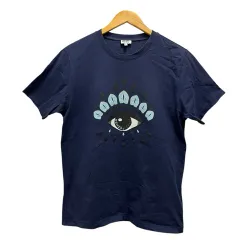 ケンゾー KENZO Ｔシャツ クルーネック プリント M  紺 ネイビー