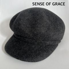 SENSE OF GRACE　センスオブグレース ウールキャスケット　チャコールグレー　毛100%   帽子　オシャレ　送料込み　6462615
