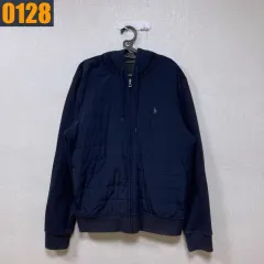 100 POLO ポロ ラルフローレン ネイビー キルティング フード ベスト ジャケット