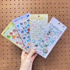 ボンボンシール４点入　サンリオ ランダム4枚 コレクションやデコレーション、 手帳・スマホ・ノート　プレゼント ぷくぷく　３D