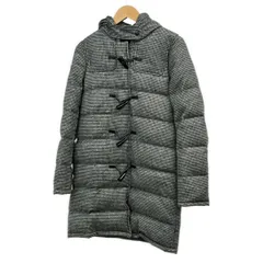 theory(セオリー) ダウンコート サイズP M レディース美品  - 黒×白 長袖/千鳥格子柄/冬