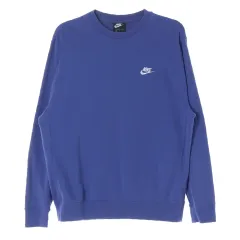 ナイキ ロゴ プリント スウェットシャツ ブルー スウェットシャツ