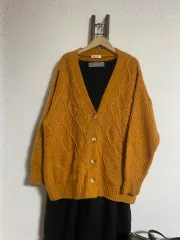 オーバーサイズ ケーブル編み ニットカーディガン 88-99