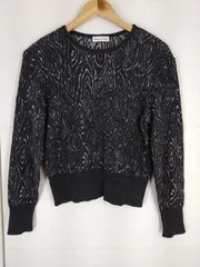 ✨Christian Dior 総柄ニット セーター ブラック系 ウール混 長袖✨