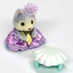 【中古】おもちゃ 3.ハスキーの赤ちゃん 「シルバニアファミリー 赤ちゃん家具コレクション -ゆめいろマーメイド-」 ローソン限定