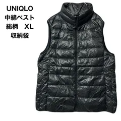 UNIQLO ユニクロ ウルトラライトダウン 中綿ベスト 総柄　XL ダウン・フェザー　収納袋