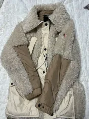 モンクレール シープスキン ショートダウン アイボリー グルノーブル