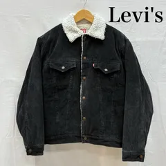 リーバイス 80s USA製 ブラック コーデュロイ 裏ボア シェルパジャケット ボタン裏527 メンズ - ISItems【USED】【古着】【中古】50151969