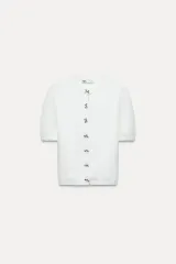 ザラ リボン ニット カーディガン S