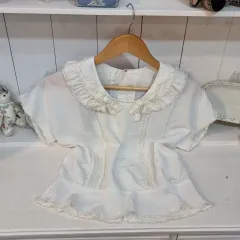 レース フリル ブラウス