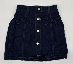 【新入荷!!】☆セット割対応☆ メゾピアノ キッズ デニムスカート 150cm （1739）