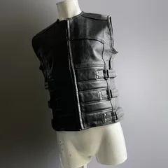 Vintage 90s レザーベスト ボンテージ ライダース ヴィンテージ 本革 ハードコア バイカー