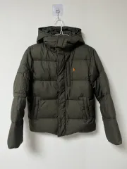 POLO RALPH LAUREN(ポロラルフローレン) ユース カーキ オレンジ ポニー ダックダウン アウター