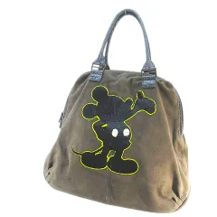 ディズニー Disney トートバッグ ミッキー スパンコール グレー スエード 調