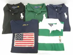  優良品 ラルフローレン Ralph Lauren ビッグポニー ポロシャツ Tシャツ等5点 XL 黒 紺 緑 メンズ