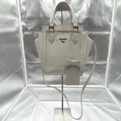 サマンサベガ 2WAY ハンドバッグ ショルダーバッグ レザー リボンパスケース 持ち手29㎝ ショルダー117㎝ ベージュ系