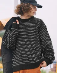 MACOBER FREAK'S STORE&マコバー別注バードアイ ニットプルオーバースウェーターF 105