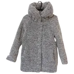 【美品】AZUL by moussy 中綿ツイードコート グレー S【ZK96】