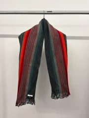 メンズ ポール・スミス ウール 100% マルチ ストライプ マフラー ストール スカーフ