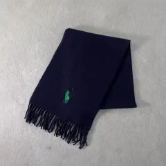 ポロラルフローレン ビックポニー ラムウール ネイビー マフラー