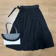 ブラック チマチョゴリ スカート&バッグ セット