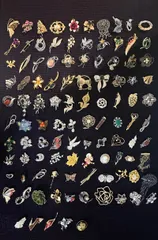 【vintage】ブローチ　まとめ売り　大量　100点 plus おまけ