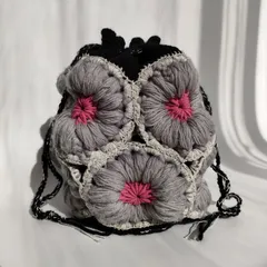 巾着バッグ / モチーフ / シルバー