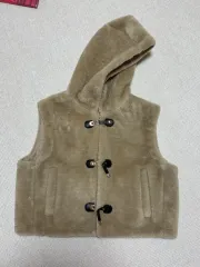 ザラ ベージュ ショート ベスト ムートン