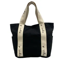 agnes b(アニエスベー) トートバッグ美品  - 黒×アイボリー