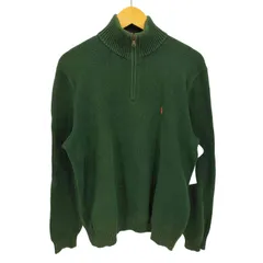 ポロバイラルフローレン Polo by RALPH LAUREN 90S ポニー刺繍 ハーフジップ プルオーバー コットン ニット メンズ import：XL 
