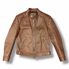 FIXER シングル レザー ライダースジャケット  革ジャン F-02 ブラウン 46 （8400M）