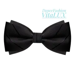 7004 メンズ 蝶ネクタイ 黒色 マットなアンバランスな羽