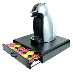 【Caps Racks】 ネスカフェ ドルチェグスト 専用 カプセルホルダー 収納 ラック 引き出し式 36カプセル用 ブラックe 491ec95f