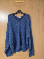 Vネック ルーズフィット ニット