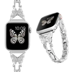 【新着商品】対応 1 2 3 細め 4 5 6 調整可能 7 8 9 Series 蝶 レディース watch apple バタフライ ベルト アップルウォッチ用バンド [ALVEIN]