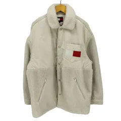 トミージーンズ tommy jeans 両面 ロゴ ナイロン ボア 切り替え コート メンズ import：M 