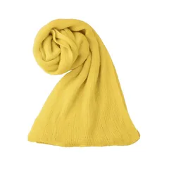 【新品】 [uxcell] マフラー ニット スカーフ ロング 長方形 無地 カジュアル オシャレ ストール 秋冬 暖かい レディース イエロー 180 x 30cm 1
