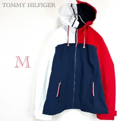 トミーヒルフィガー　TOMMY HILFIGER【M】マウンテンパーカー　トリコロールカラー　フード　ジャケット　ブルゾン