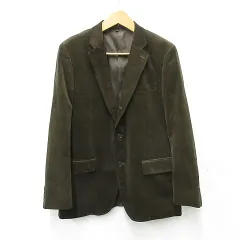 ユニクロ UNIQLO Premium Cotton Corduroy ジャケット テーラード シングル 綿 ダークブラウン 茶 XL