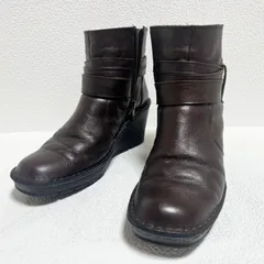 美品 Put's プッツ 本革 ショートブーツ ウェッジソール 24cm 日本製