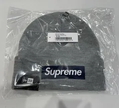 未使用 未開封 Supreme New Era Box Logo Beanie HEATHER GREY 25fw  シュプリーム ニューエラ ボックスロゴ 帽子 【V2015-001】◇ 214