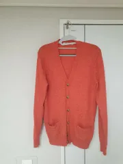 UNIQLO オレンジ色 Vネック ニット カーディガン