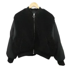サカイ sacai ボアジャケット ブルゾン 切替 黒 ブラック M