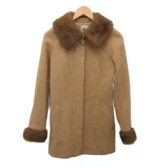 Glenalmond グレナルモンド HARRIS TWEED ハリスツイード コート ジャケット フェイクファー スコットランド ベージュ 8