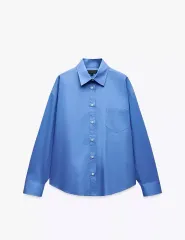 ザラ ZWコレクション オーバーサイズ ポプリン シャツ 新品 S